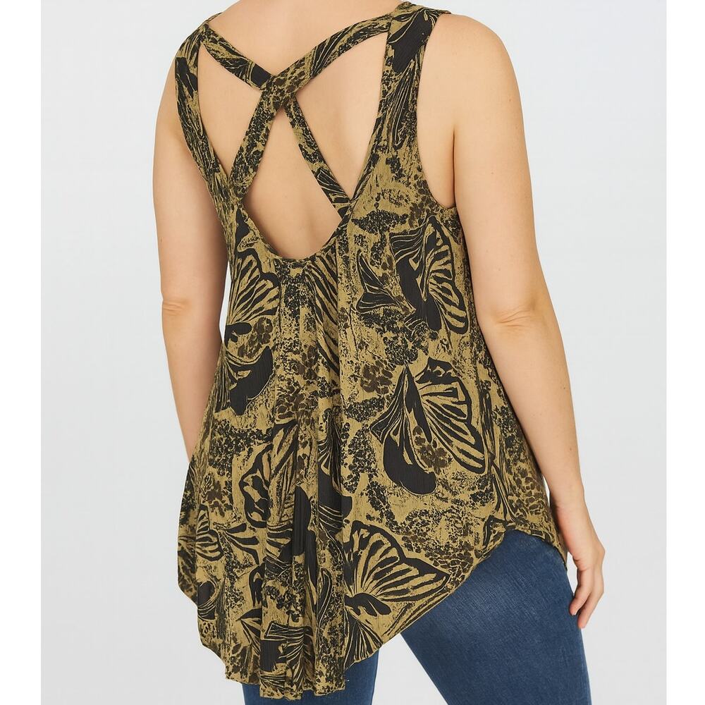 Free People Sugar Cane Crisscross Rayon Top